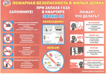 Памятка о пожарной безопасности